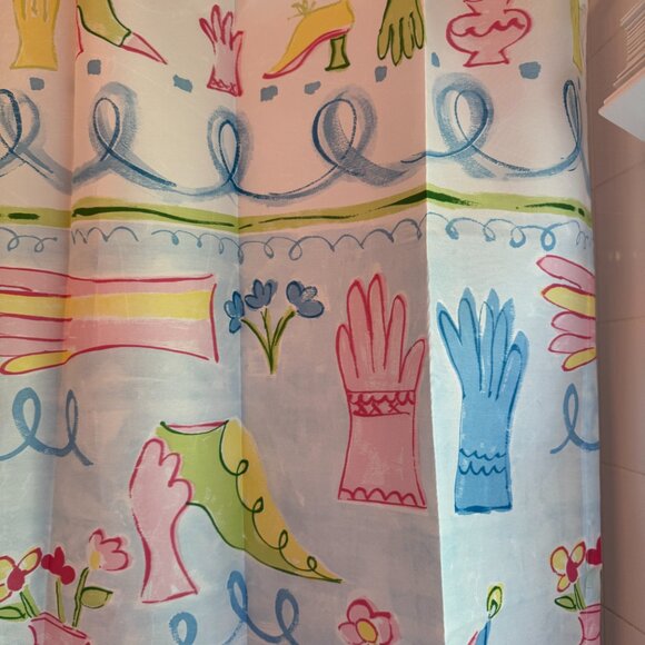 REDUCED NEW GIRL'S Shower Curtain Set - Kids Bath Wastebasket + Curtain + Hooks… - Picture 6 of 15
